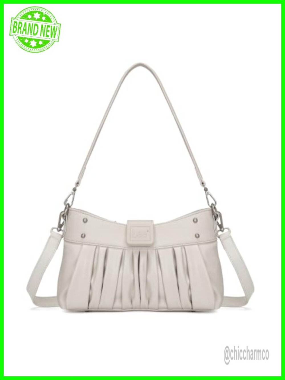 Small Vegan Leather Shoulder Bag Convertible Crossbody Hobo Purse